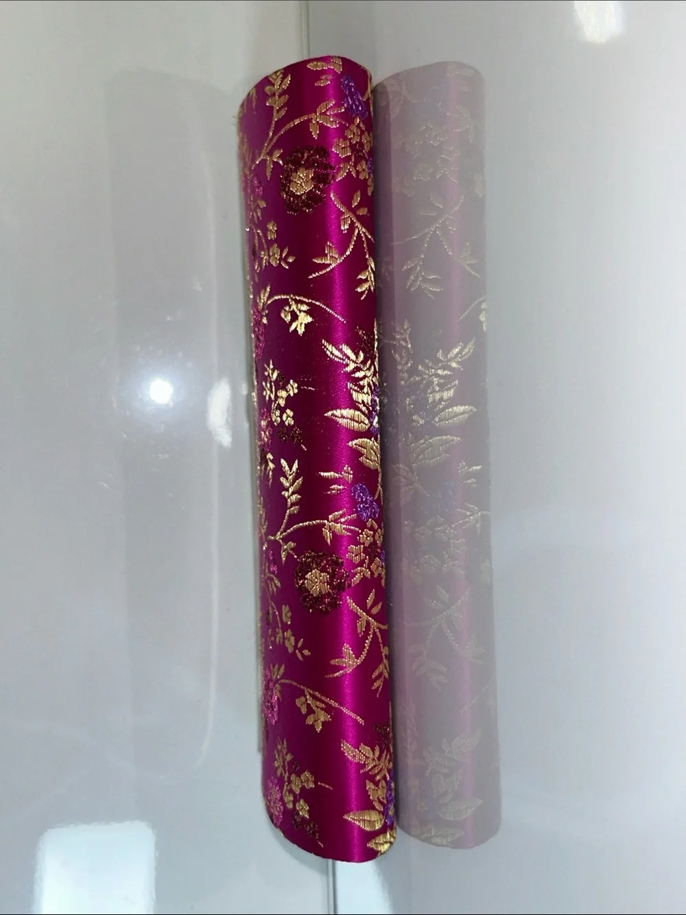 Vintage Floral Motif with Brocade Evening Clutch Bag
